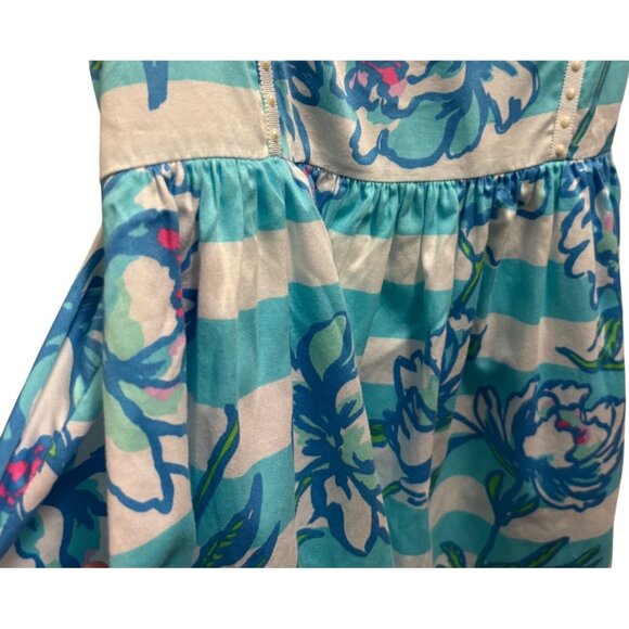 Lilly Pulitzer Womens Sandrine Dress Shorely Blue Sleeveless Size 4 - Picture 10 of 12